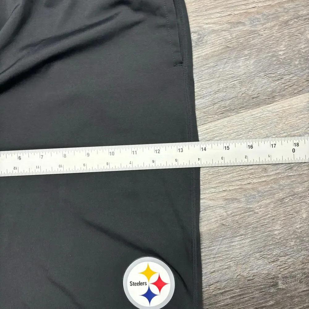 Niki Dri Fit NFL Pittsburgh Steelers Gray Mens S Sporty Training Football Shorts